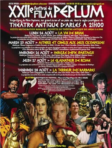 Affiche XXII<sup>e</sup> Festival du film Peplum