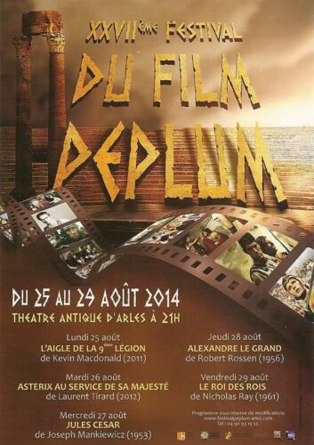 Affiche XXVII<sup>e</sup> Festival du film Peplum